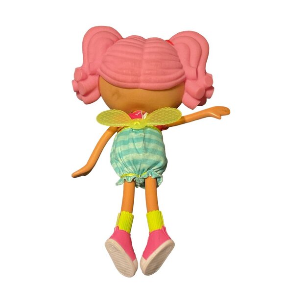 Lalaloopsy Doll 2009 MGA Entertainment 12" Pink Hair Blue Striped Dress Green Wi - Picture 7 of 7